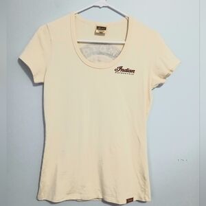 Indian Motorcycles Women's Cream Scoop Neck Tee